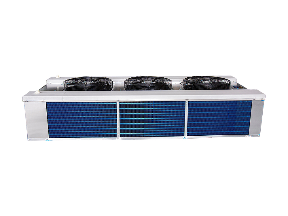 Dual-side-discharge air cooler na may insulation